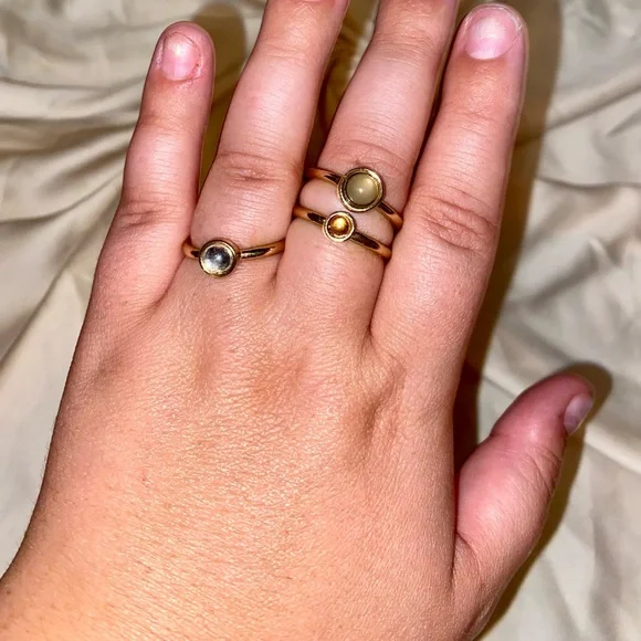 Neutral Smooth Gemstone Rings - Picture 5 of 7